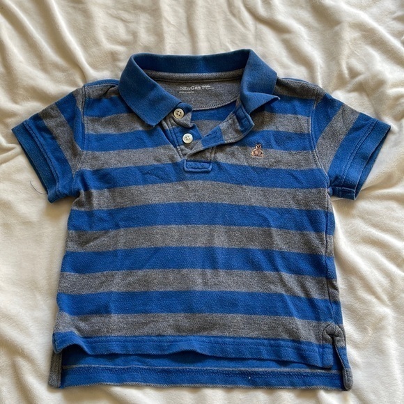 BabyGap blue and grey polo size 12-18m - Picture 1 of 5